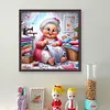 Happy Old Lady - 11CT Stamped Cross Stitch - 45*45cm