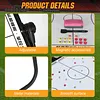 [US Local Warehouse] 35inx24in Magnetic Soccer Coaches Clipboard Tactical Dry Erase Board with Magnetic Markers Pen Eraser Portable Tactical Clipboard with Adjustable Stand for Basketball Volleyball Coaches