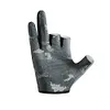 Fishing Gloves for Men 3 Fingers Cut Gloves Angling Cycling Sports Gloves(Black)