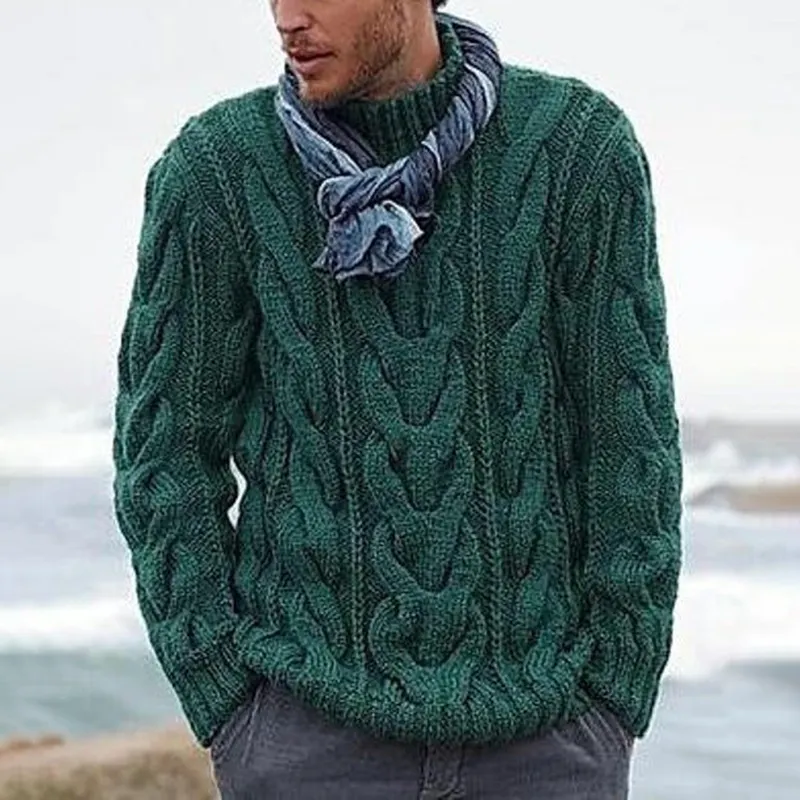 Men'S Knitted Graphic Pullover Sweater