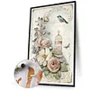 Bird Peony Cage-Paint by Numbers Acrylic Painting 40*60CM(Poster style）