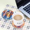 [Upgrade]4Pcs Acrylic Special Shape Lion DIY Waterproof Diamond Painting Coaster