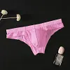 Low-waist ice silk transparent sexy U-convex briefs