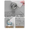 Glacier Pattern Transparent Shower Storage Rack Punch-Free Suction Cup Shelf