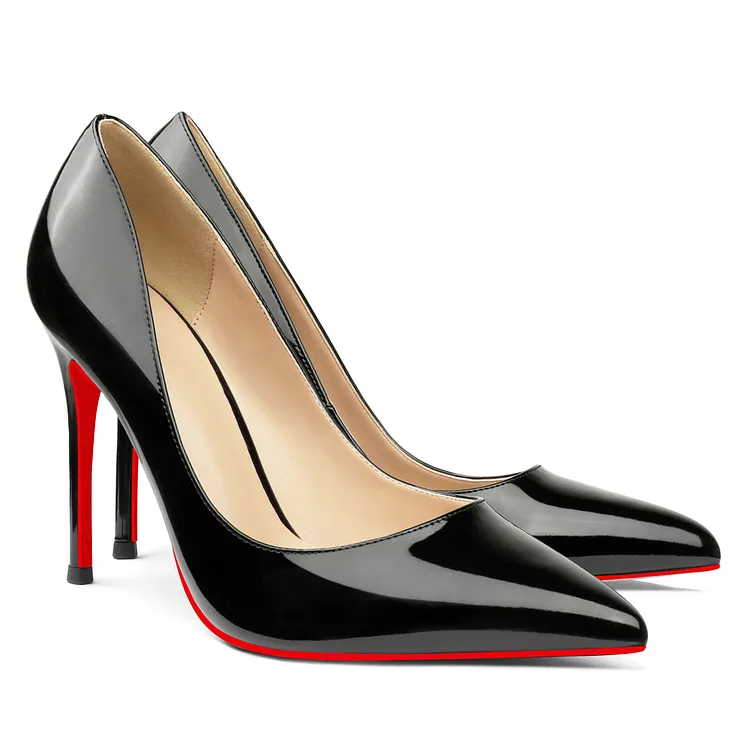100mm High Heels Party Daily Wedding Pumps Patent Stilettos Red Bottoms Classic Shoes VOCOSI VOCOSI