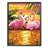 Cross Stitch Kits 11CT Stamped DIY Flamingo Full Embroider Needlework(Brand)