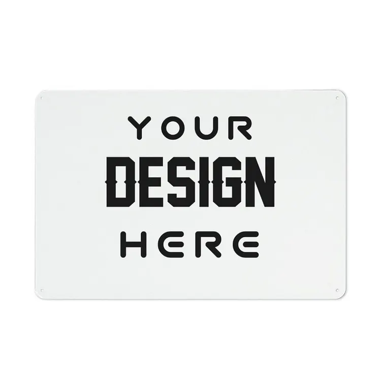 Personalized Design  Wall Decor Iron Hanging Plate Horizontal Full Print