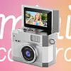 Thumb-sized Flip Screen Mini Camera - Digital Retro CCD High-Definition Portable Small Camera for Students and Campuses
