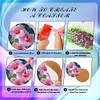 8Pcs Crystal Lotus Diamond Painting Coasters With Holder