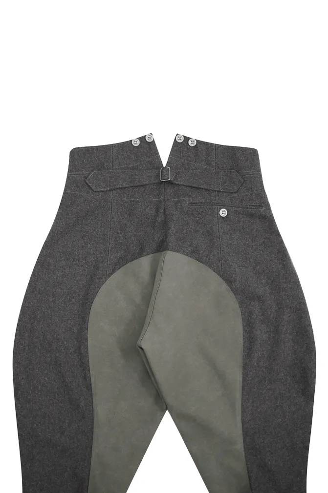   Elite German M1936 Stone Grey Wool Mounted Troops Riding Breeches German-Uniform