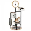 [US Local Warehouse] 66-Inch Cat Tree with Scratching Post Cat Tower Multi-Level Cats Furniture with Dangling Ball Platform Hammock for Indoor Cats Large Adult