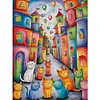 (US Local)Cat-11CT Stamped Cross Stitch Kit(40x55cm)