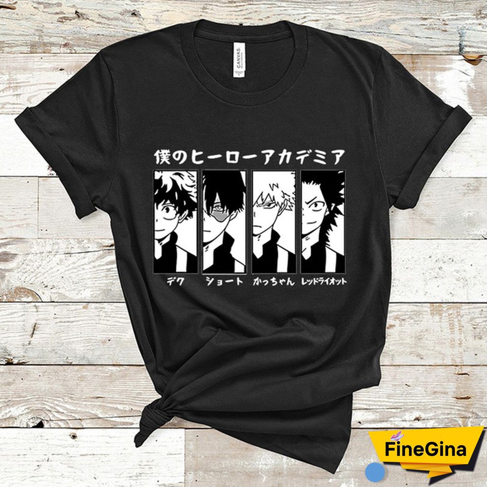 My Hero Academia Graphic Print T Shirt Men Women Casual Round Neck Short Sleeve Tee Tops