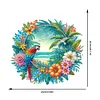 (US Local)Acrylic Special Shape Beach Parrots Double Sided Effect DIY Diamond Painting Art Pendant Kit