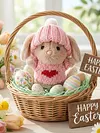 Handmade Mini Bunny Hug Cute with Gift Box Card Soft Floppytiny Easter Bunnie Best Gifts for Bunny Easter Holiday Birthday