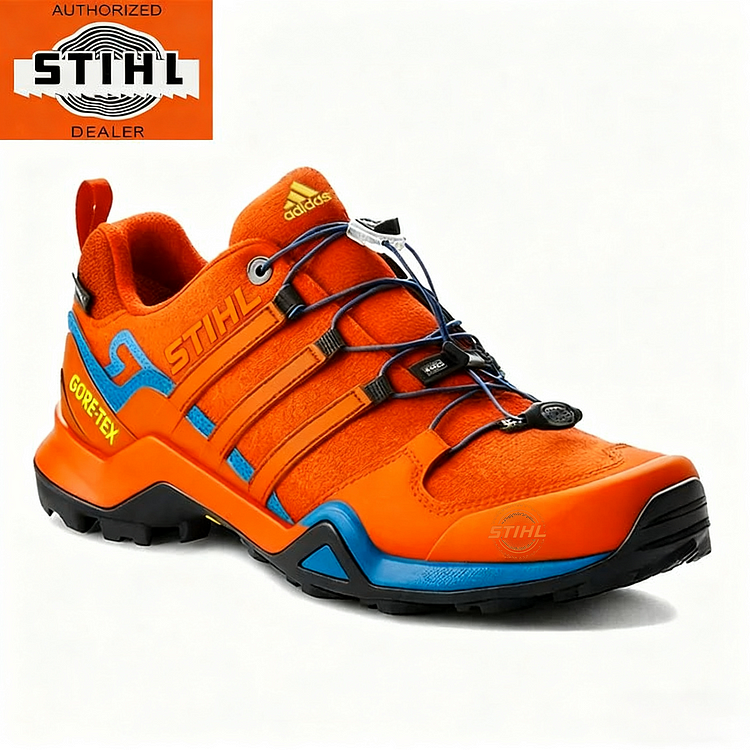 Męskie, wodoodporne i oddychające buty robocze i turystyczne marki adidas&reg; i STIHL, idealne do pracy i aktywności na świeżym powietrzu.