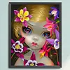 >SALE<Full Embroidery Eco-cotton Thread 11CT Printed Big-Eyed Girl Cross Stitch40x50cm
