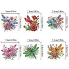 6pcs/set DIY Diamond Painting Fridge Magnetic Sticker Kits (Dragonfly)