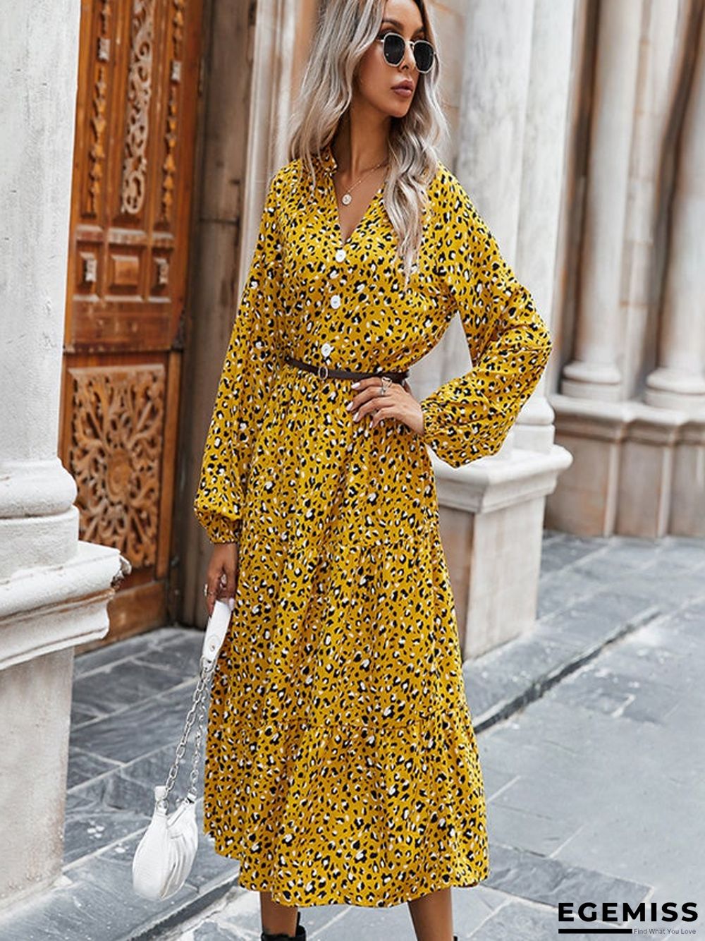 European and American Women's Leopard Print Dress Women | EGEMISS