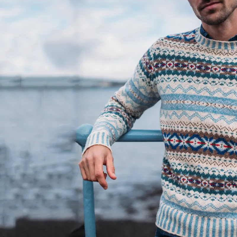 Vintage Brodie Knit Jacquard Crew Neck Sweater