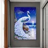 (Big Size) White Peacock - 11CT Stamped Cross Stitch 40*65cm/15.75*25.59in