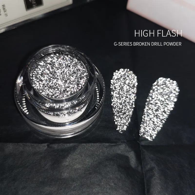 1Box Reflective Glitter Powder For Nails Iridescent Flakes Sequins Pigment Dust Manicures Decoration Chrome Pigment Polish Gel-Nail Inspo