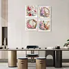 (US Local)4Pack Flower-Special Shaped Diamond Painting Kit(30x30cm)
