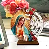 Wooden Special Shaped DIY Diamond Painting Moon Perpetual Calendar Decor Kits