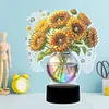 DIY 5D Diamond Painting Acrylic Sunflower  Night Light Lamp Home Decoration Ornament Gift Kit