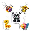 5Pcs Animals Bead Cross Stitch Keychain Kit DIY Beads Needlework Keychain Craft