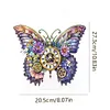 (US Local)2D DIY Butterfly Irregular Shaped Drilling Diamond Painting Clock Art Craft