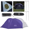 Outdoor Camping Expansion Tent Waterproof Double Person Tent for Hiking (Purple)