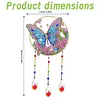 Butterfly DIY Diamond Painting Wind Chimes Crystal Window Suncatcher Craft Set Birthday Gifts Home Garden Decor
