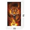 (Counted/Stamped)(Big Size) 11CT Flame Tiger-Cross Stitch 40*75cm/15.75*29.53in