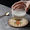 6PCS Special Shape Diamond Painting Coasters Kits (Bee Stain Glass )