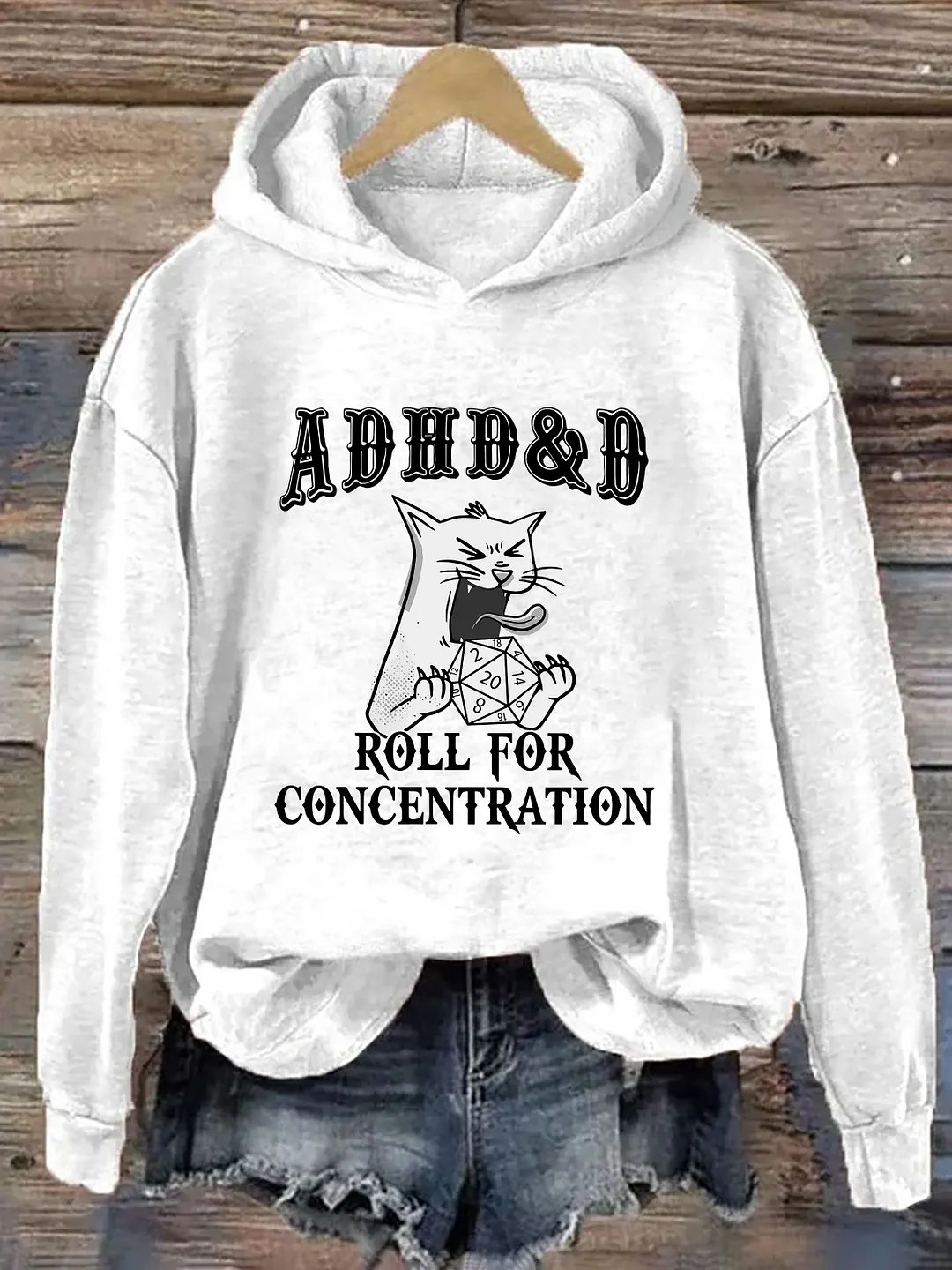 ADHD DnD Cat Hoodie