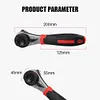 Universal Adjustable Ratchet Wrench for 6-22mm Screws, Portable Adjustable Ratchet Wrench Set with Non-slip Handle, Automotive and Household Tools, Great for Car Enthusiasts and DIY Home Repairs