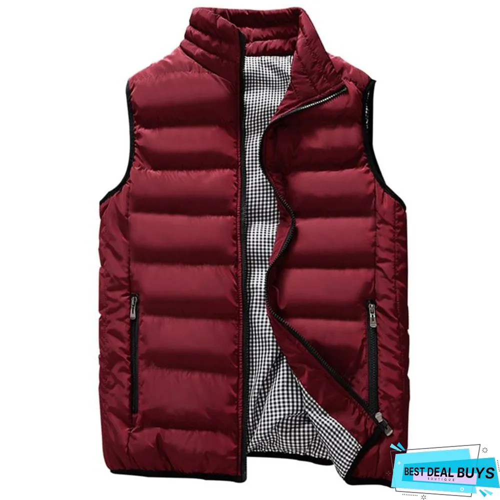 Men New Vest Mens Plus Size Warm Sleeveless Jacket Men Winter Waistcoat Men's Vest Casual Coats