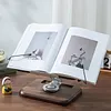 Rotating Lifting Black Walnut Aluminum Alloy Reading Bookshelf Notebook Stand