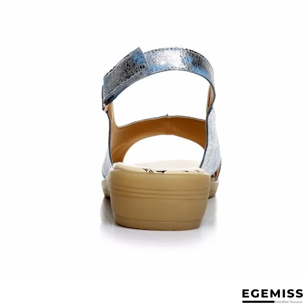 Genuine Leather Women Comfortable Sandals Gladiator Flats Shoes | EGEMISS