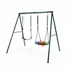 [US Local Warehouse] Swing Set Frame Rust Proof Outdoor Swing Stand Backyard Metal Hammock Stand Set Double Swinging Frame Set for Kindergarten Shopping Mall Park