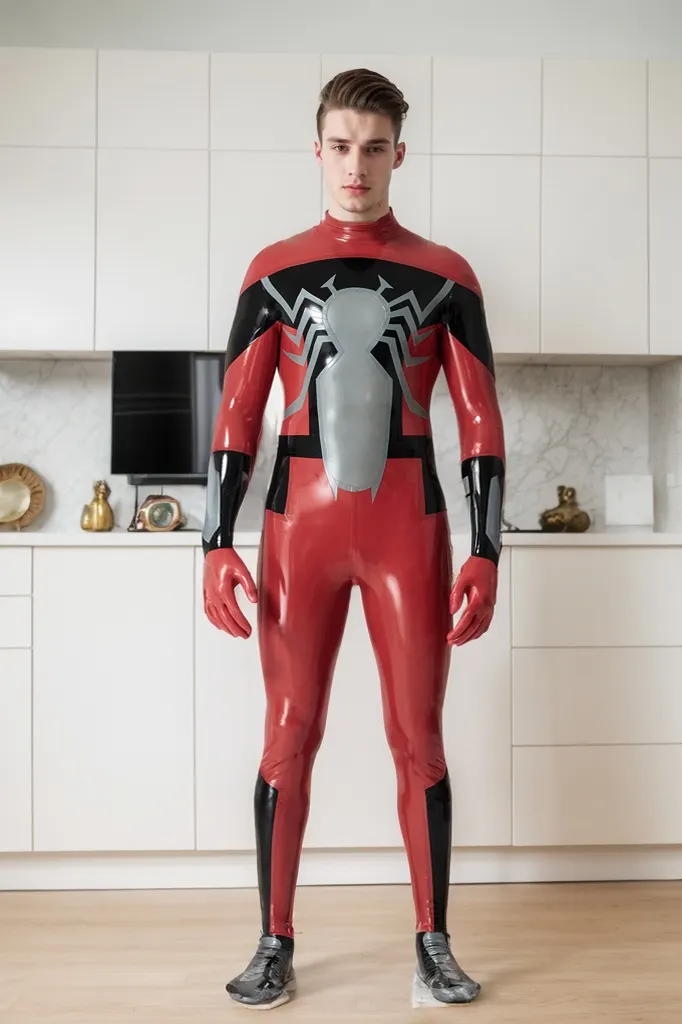 Men Latex Catsuits Theraphosa Blondi Spiderman