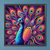 Diamond Painting -DIY Round Drill Colorful Peacock(40*40CM)