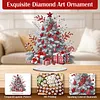 (US Local)Snow Xmas Tree DIY Table Top Diamond Painting Desktop Ornaments Kit