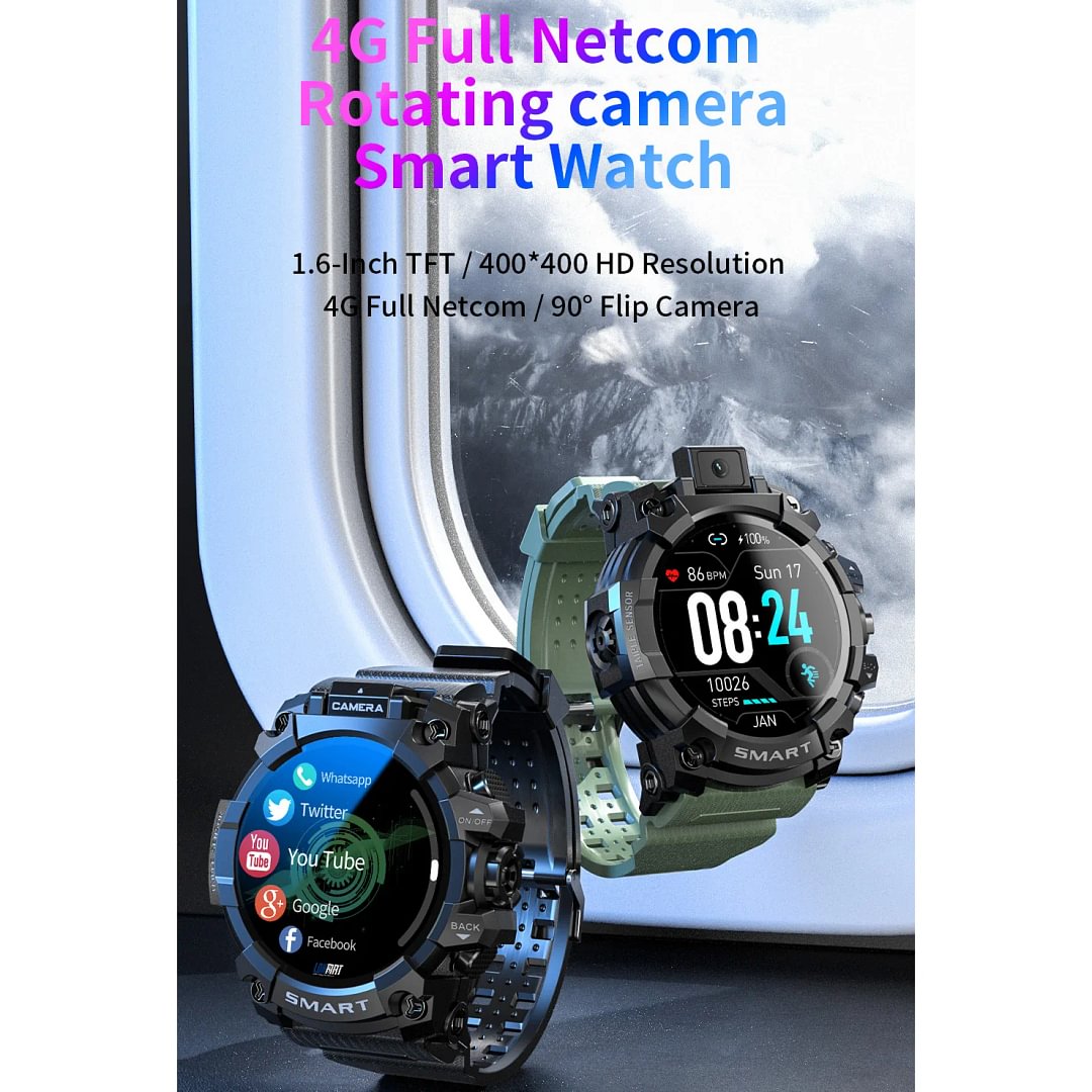 Video Call Wifi Internet Download GPS Positioning Smart Watch
