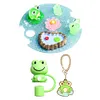 Acrylic Lid Charms Pendant Decor with Straw Topper for Stanley Cup 40oz (Green)