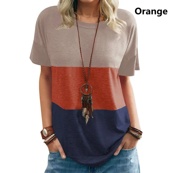 Women Casual Short Sleeve O-Neck Loose Tshirt Summer Tee Tops Plus Size XS-5XL