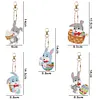 5pcs Diamond Painting Keyring Kits DIY Keychain Bag Pendant Kits