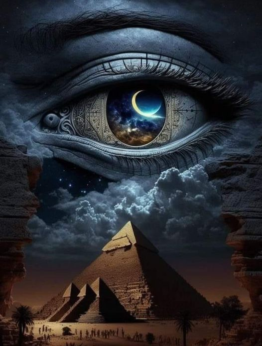  Pyramid In The Eyes 40*55CM (Canvas)AB Round Drill Diamond Painting gbfke