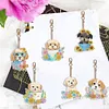 6pcs/set DIY Diamond Painting Special Shape Double Sided  Diamond Art Keyring Keychain Kit (Puppy)